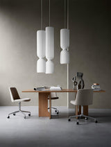 Modern Twist White LED Pendant Lamp Sculptural Asymmetrical Hanging Ceiling Light