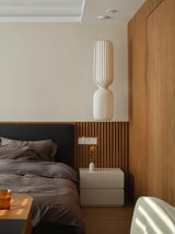 Modern Twist White LED Pendant Lamp Sculptural Asymmetrical Hanging Ceiling Light