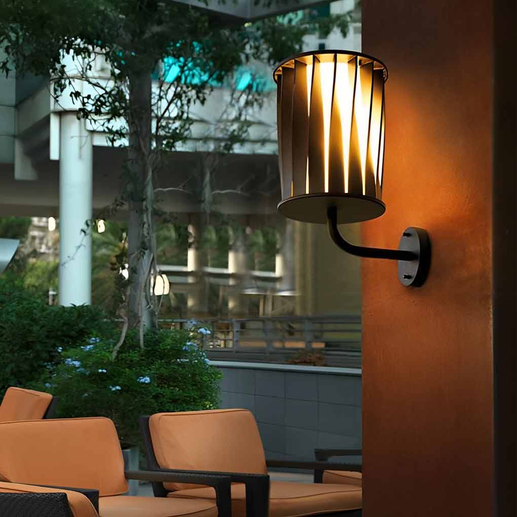 Modern Twisted Waterproof LED Outdoor Wall Lamp Exterior Porch Sconce for Garden and Patio
