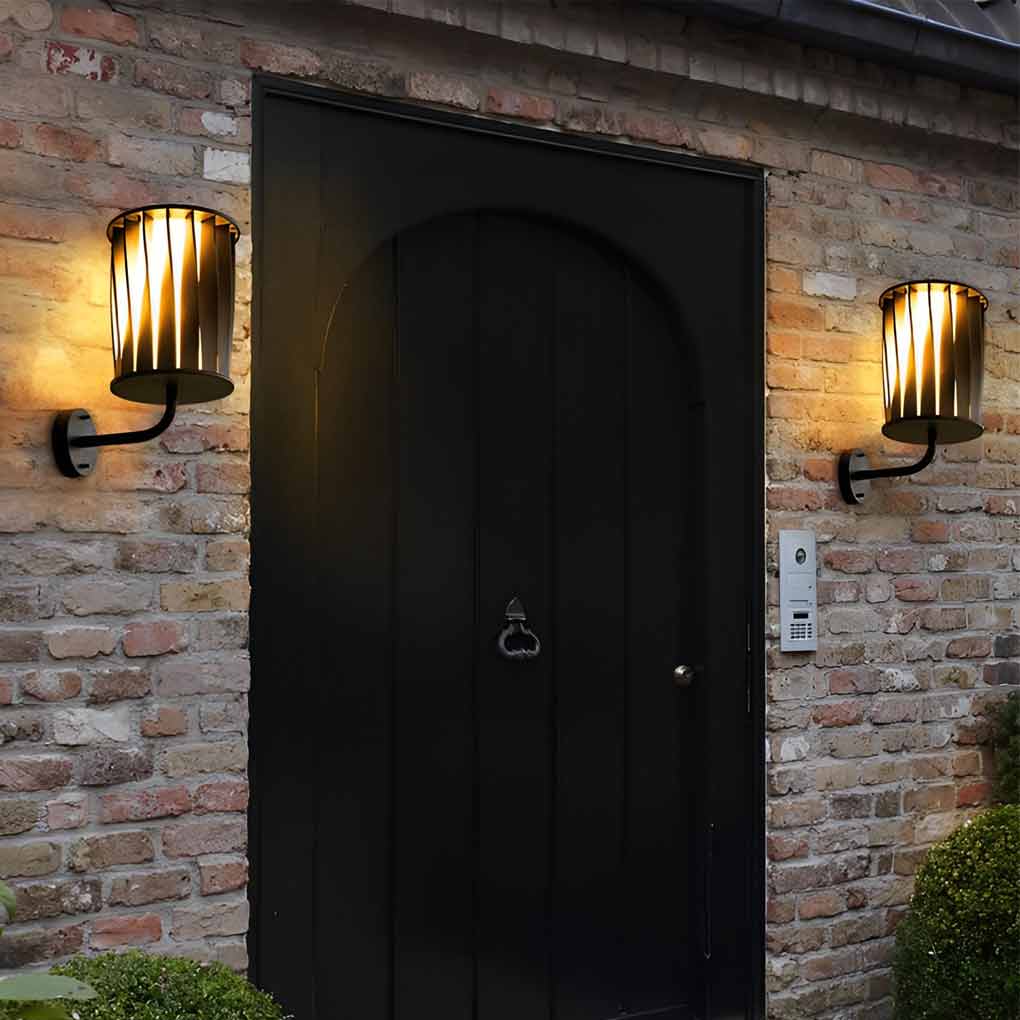 Modern Twisted Waterproof LED Outdoor Wall Lamp Exterior Porch Sconce for Garden and Patio