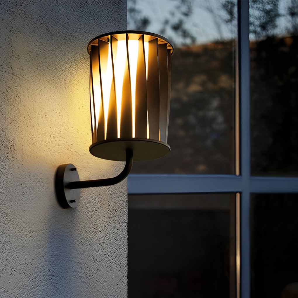 Modern Twisted Waterproof LED Outdoor Wall Lamp Exterior Porch Sconce for Garden and Patio