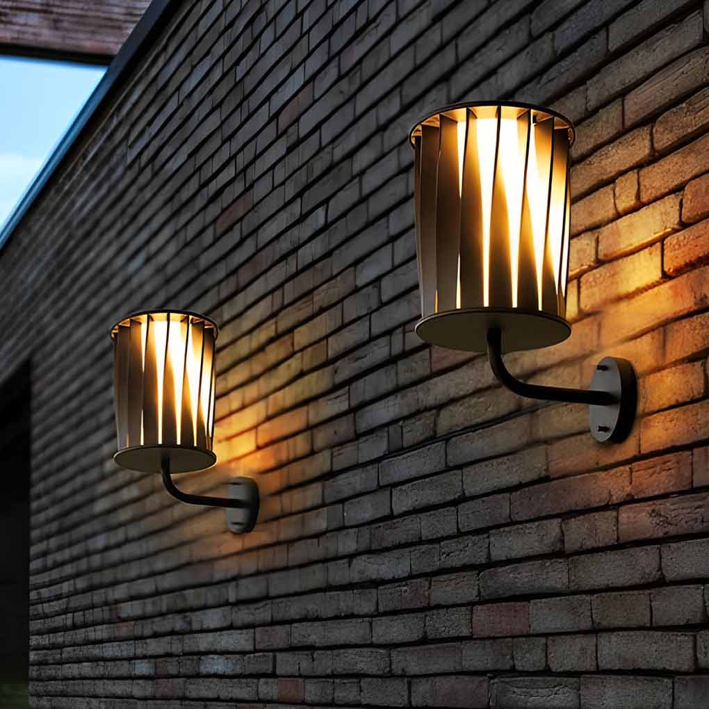 Modern Twisted Waterproof LED Outdoor Wall Lamp Exterior Porch Sconce for Garden and Patio