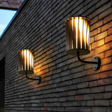 Modern Twisted Waterproof LED Outdoor Wall Lamp Exterior Porch Sconce for Garden and Patio