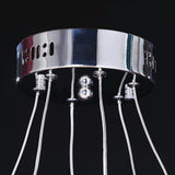 Modern Two Ring Encrusted Crystal Chandelier for Living Room with Elegant Uplight Effect