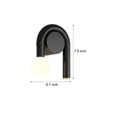 Modern U Shaped Arched 2 Light LED Wall Sconce Matte Black Bathroom Vanity Light Fixture