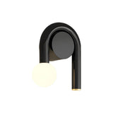 Modern U Shaped Arched 2 Light LED Wall Sconce Matte Black Bathroom Vanity Light Fixture