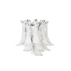 Modern U Shaped Glass Petal Wall Sconce in Chrome Finish for Living Room Bedroom