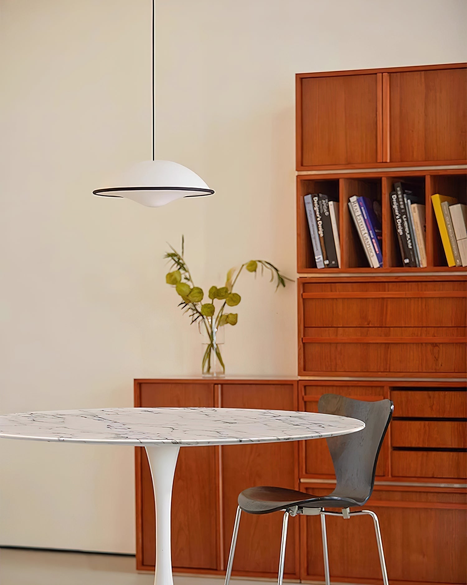 Modern UFO Silhouette Pendant Light Minimalist Acrylic Ceiling Hanging Lamp