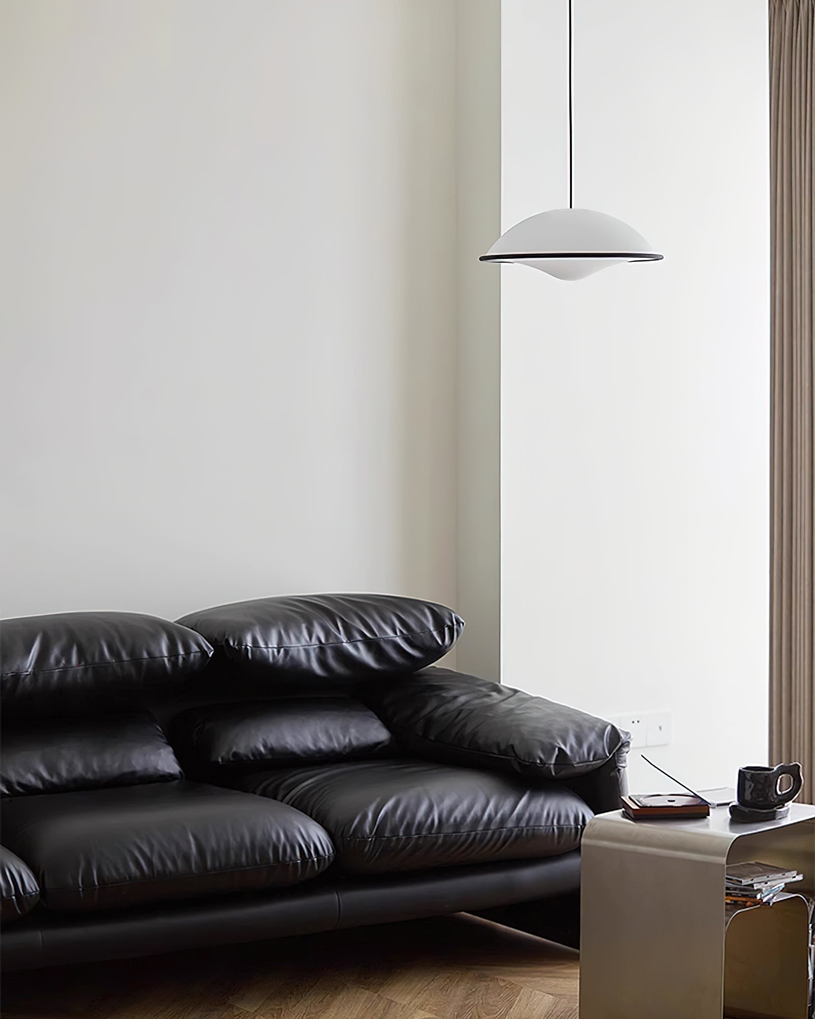 Modern UFO Silhouette Pendant Light Minimalist Acrylic Ceiling Hanging Lamp