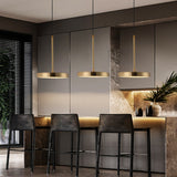 Modern Ultra Thin Round LED Pendant Light Nordic Minimalist Hanging Lamp for Kitchen Island
