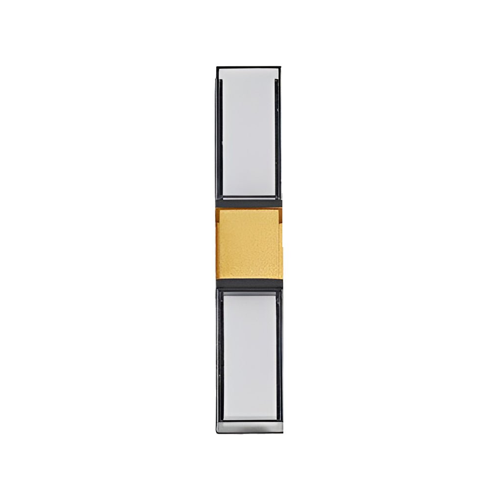 Modern Up and Down LED Outdoor Wall Sconce IP65 Waterproof Exterior Porch Light in Black and Gold