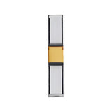 Modern Up and Down LED Outdoor Wall Sconce IP65 Waterproof Exterior Porch Light in Black and Gold