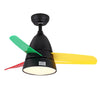 Modern 36 Inch LED Ceiling Fan with 3 Color Adjustable Light Ultra Silent for Kids Room