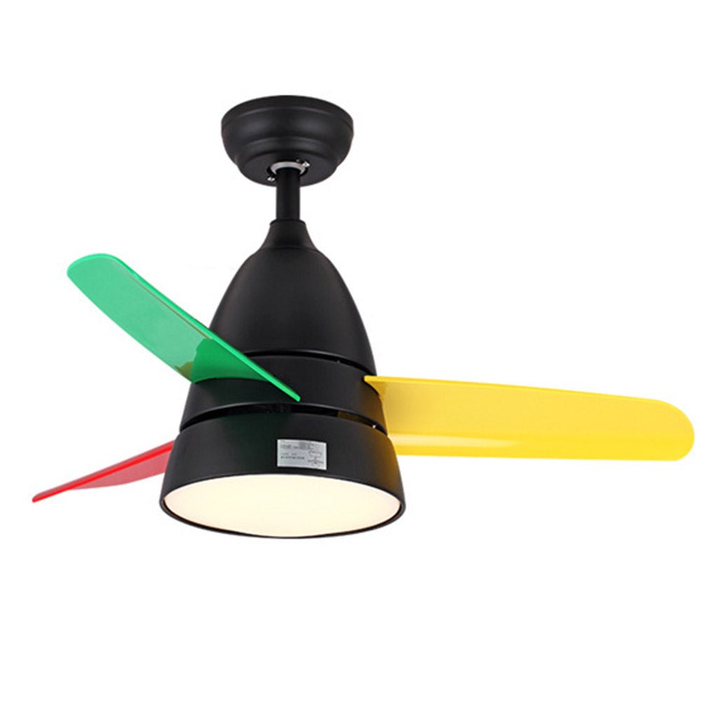 Modern 36 Inch LED Ceiling Fan with 3 Color Adjustable Light Ultra Silent for Kids Room
