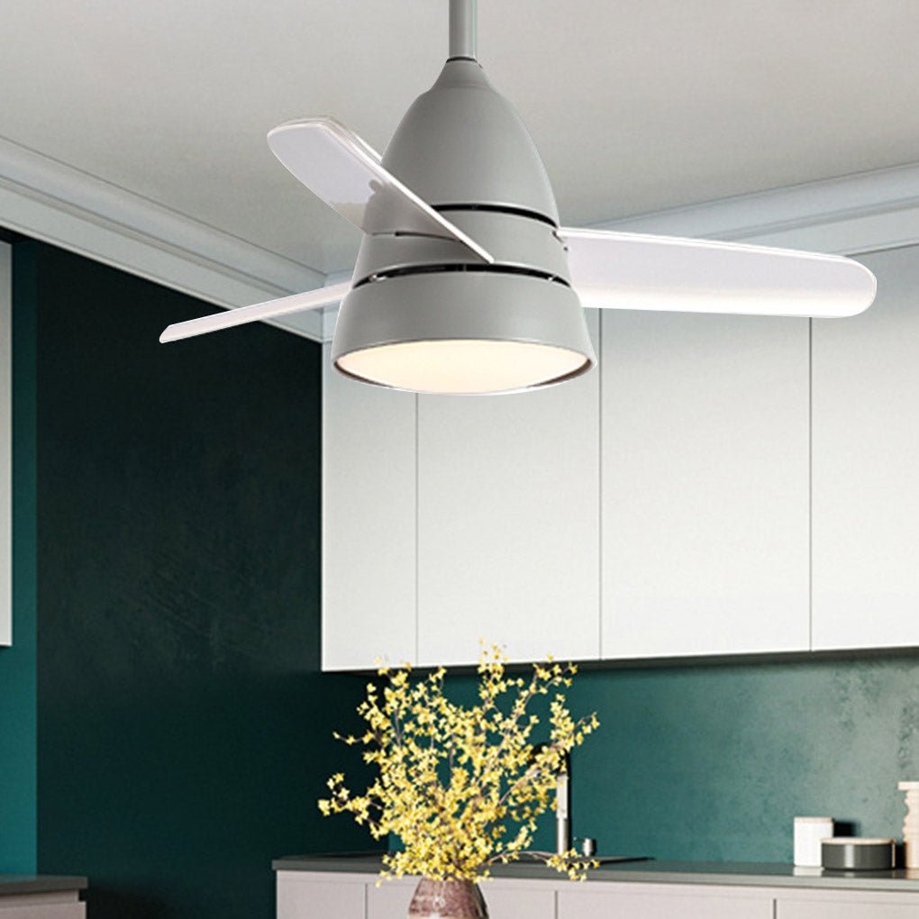 Modern 36 Inch LED Ceiling Fan with 3 Color Adjustable Light Ultra Silent for Kids Room