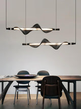 Modern Vapour LED Pendant Light with Fiber Mesh Shade and Geometric Design