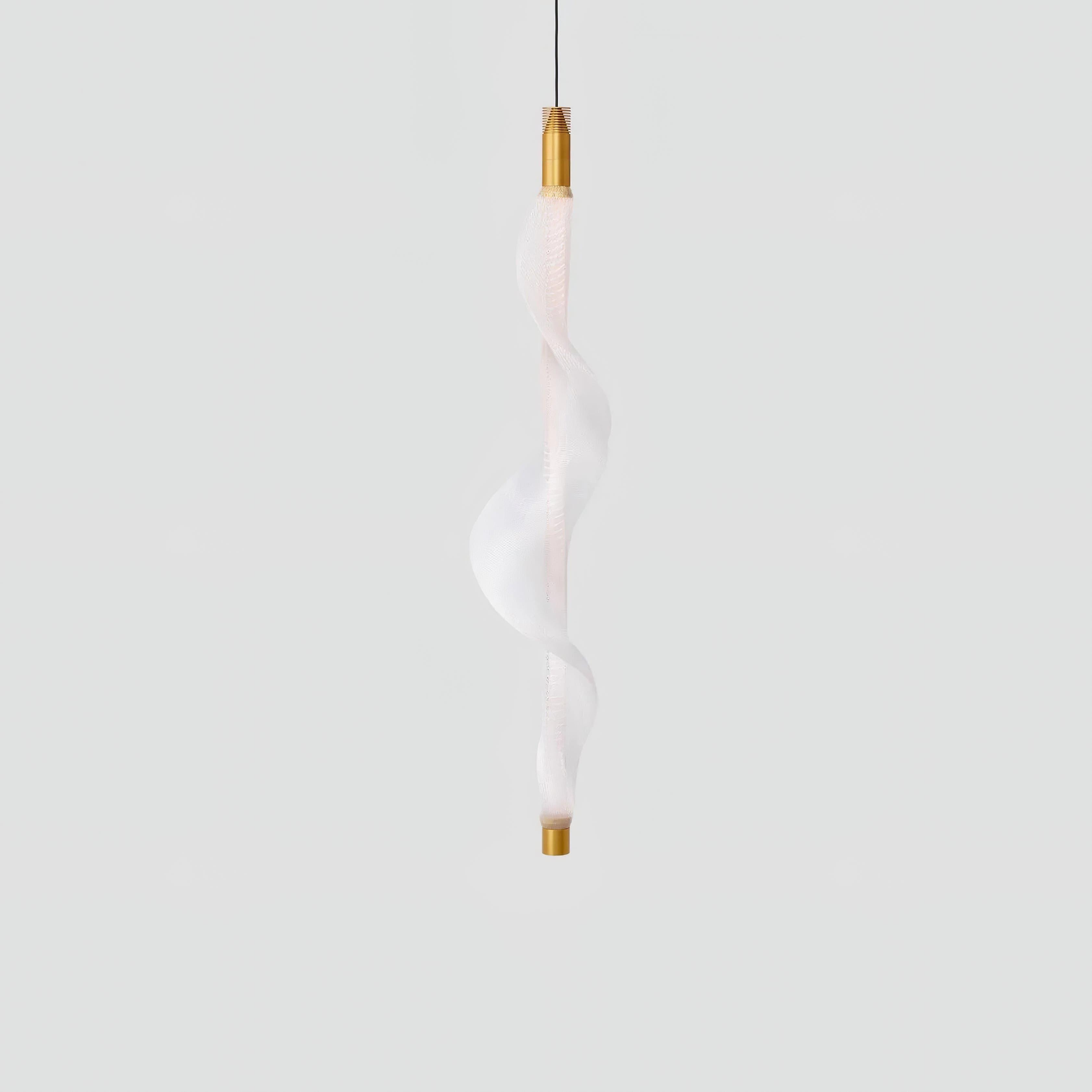 Modern Vapour LED Pendant Light with Fiber Mesh Shade and Geometric Design