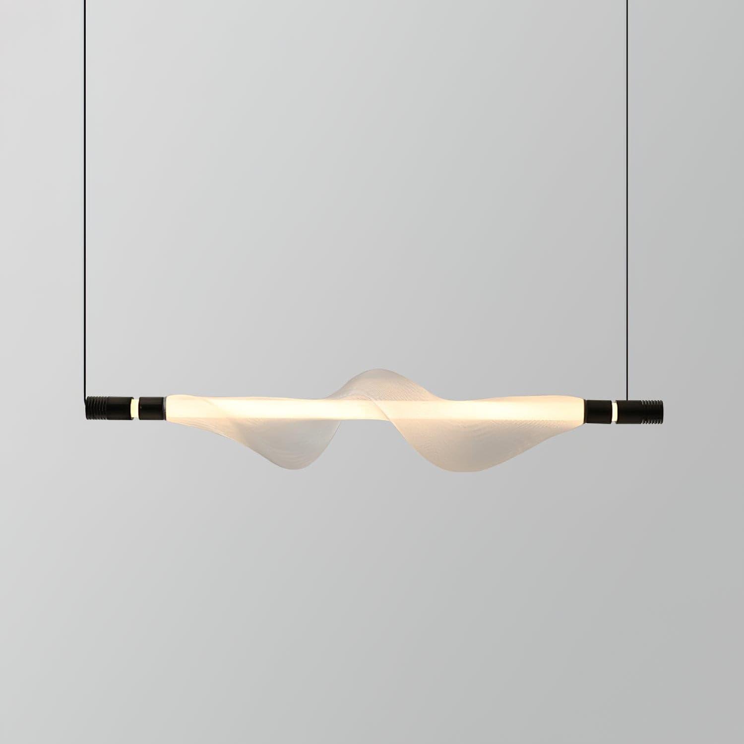 Modern Vapour LED Pendant Light with Fiber Mesh Shade and Geometric Design