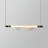 Modern Vapour LED Pendant Light with Fiber Mesh Shade and Geometric Design
