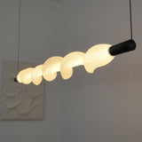Modern Vapour LED Pendant Light with Fiber Mesh Shade and Geometric Design