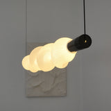 Modern Vapour LED Pendant Light with Fiber Mesh Shade and Geometric Design