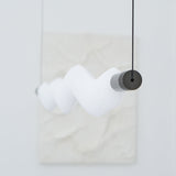 Modern Vapour LED Pendant Light with Fiber Mesh Shade and Geometric Design