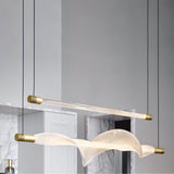 Modern Vapour LED Pendant Light with Fiber Mesh Shade and Geometric Design