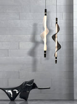 Modern Vapour LED Pendant Light with Fiber Mesh Shade and Geometric Design