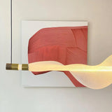 Modern Vapour LED Pendant Light with Fiber Mesh Shade and Geometric Design