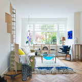 Modern Vapour LED Pendant Light with Fiber Mesh Shade and Geometric Design