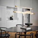 Modern Vapour LED Pendant Light with Fiber Mesh Shade and Geometric Design