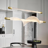 Modern Vapour LED Pendant Light with Fiber Mesh Shade and Geometric Design