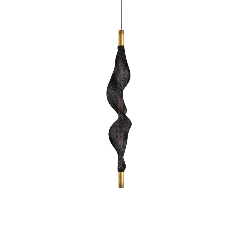 Modern Vapour LED Pendant Light with Fiber Mesh Shade and Geometric Design