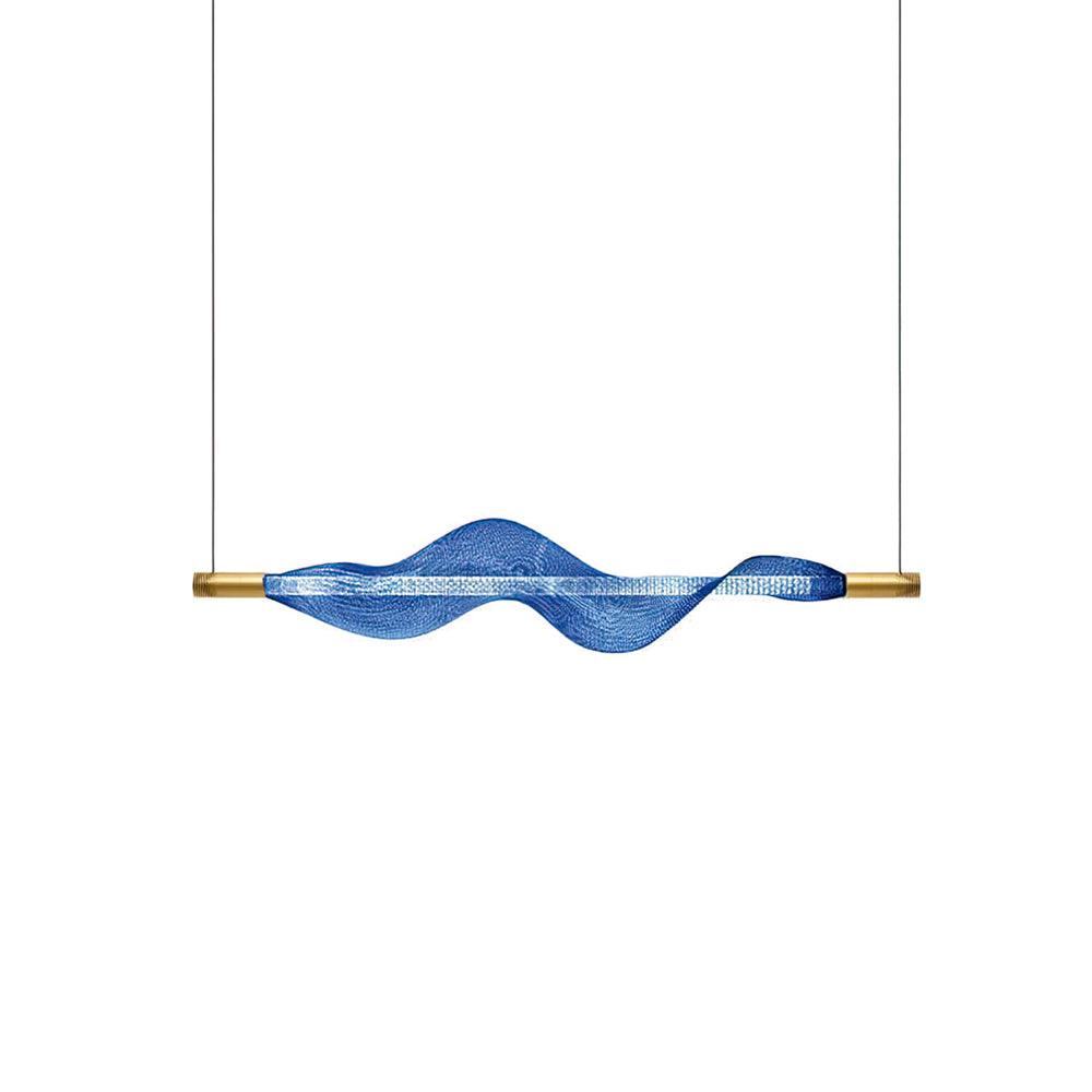 Modern Vapour LED Pendant Light with Fiber Mesh Shade and Geometric Design