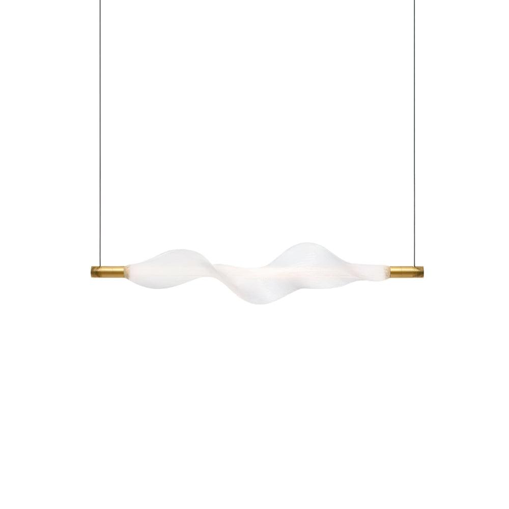 Modern Vapour LED Pendant Light with Fiber Mesh Shade and Geometric Design