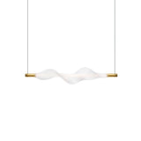 Modern Vapour LED Pendant Light with Fiber Mesh Shade and Geometric Design