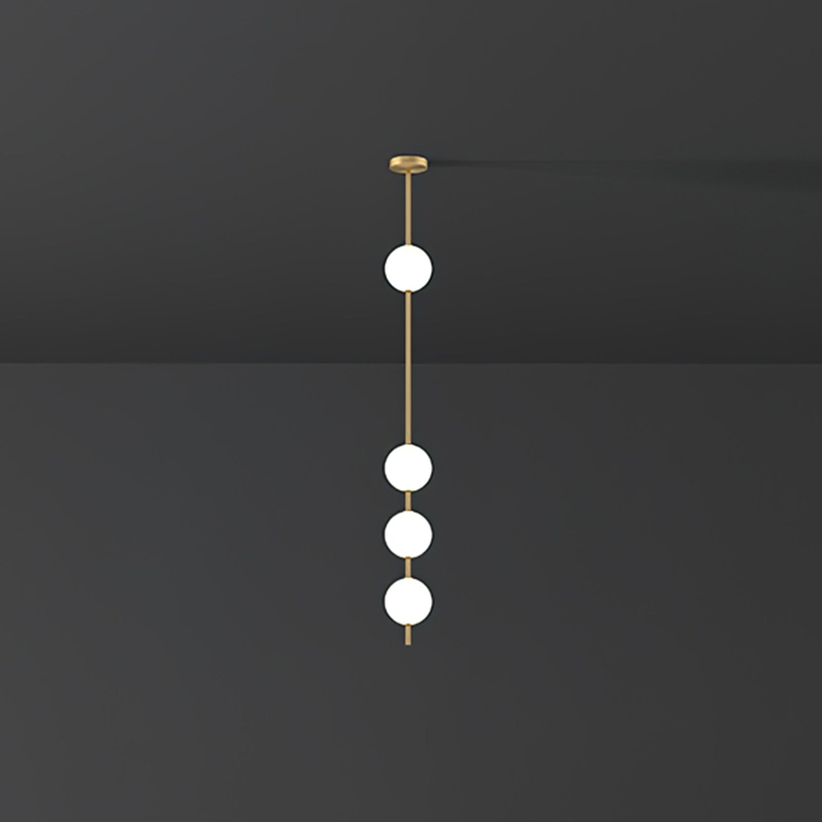 Modern Vertical Brass Globe LED Pendant Light Multi Ball Ceiling Fixture for Hallways