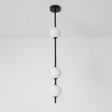 Modern Vertical Brass Globe LED Pendant Light Multi Ball Ceiling Fixture for Hallways