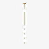 Modern Vertical Brass Globe LED Pendant Light Multi Ball Ceiling Fixture for Hallways