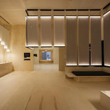 Modern Vertical Fabric Curtain LED Pendant Light for Indoor Living Spaces
