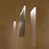 Modern Vertical Fabric Curtain LED Pendant Light for Indoor Living Spaces