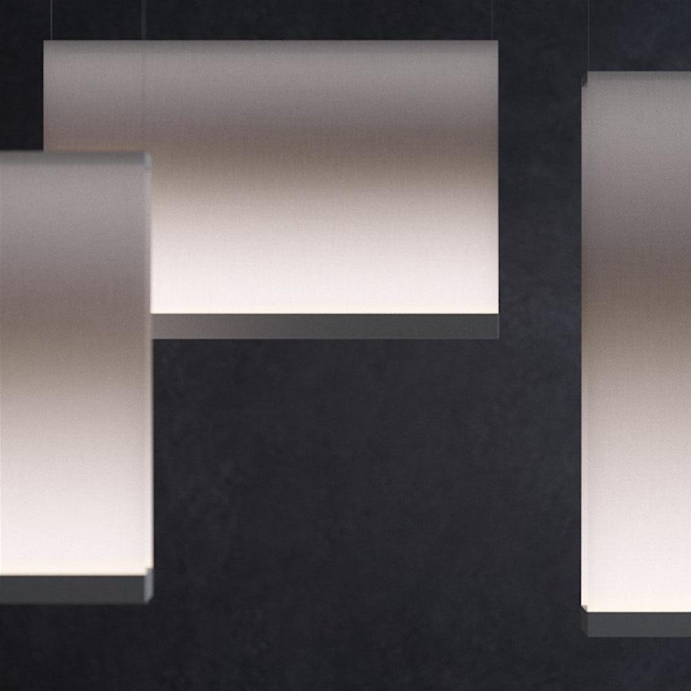 Modern Vertical Fabric Curtain LED Pendant Light for Indoor Living Spaces