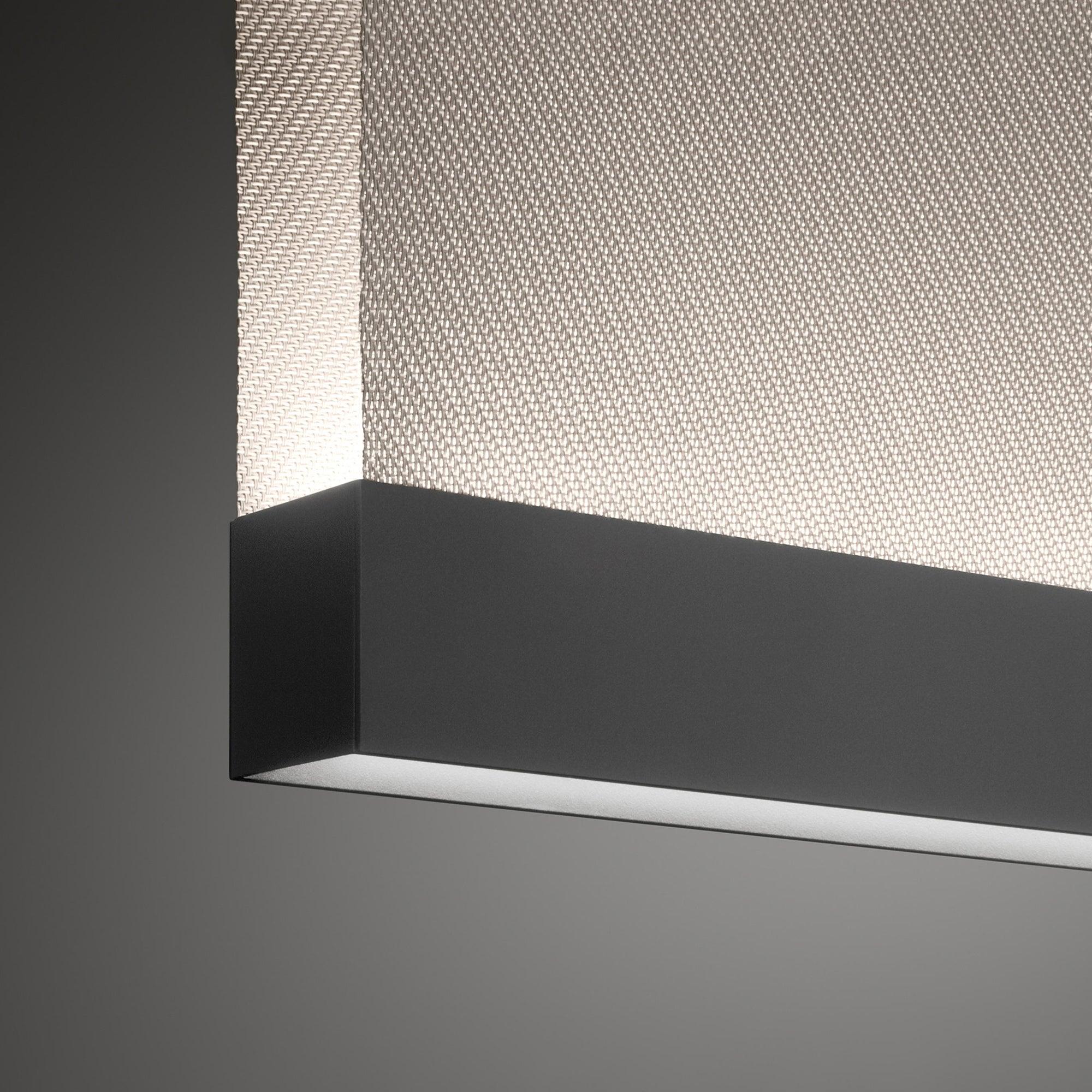 Modern Vertical Fabric Curtain LED Pendant Light for Indoor Living Spaces