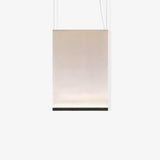 Modern Vertical Fabric Curtain LED Pendant Light for Indoor Living Spaces