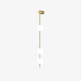 Modern Vertical Glass Globe Wall Sconce Brass LED Bracket Lighting for Interior