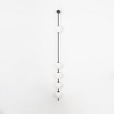 Modern Vertical Glass Globe Wall Sconce Brass LED Bracket Lighting for Interior