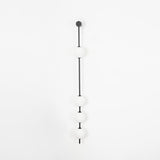 Modern Vertical Glass Globe Wall Sconce Brass LED Bracket Lighting for Interior