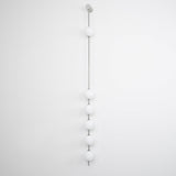 Modern Vertical Glass Globe Wall Sconce Brass LED Bracket Lighting for Interior