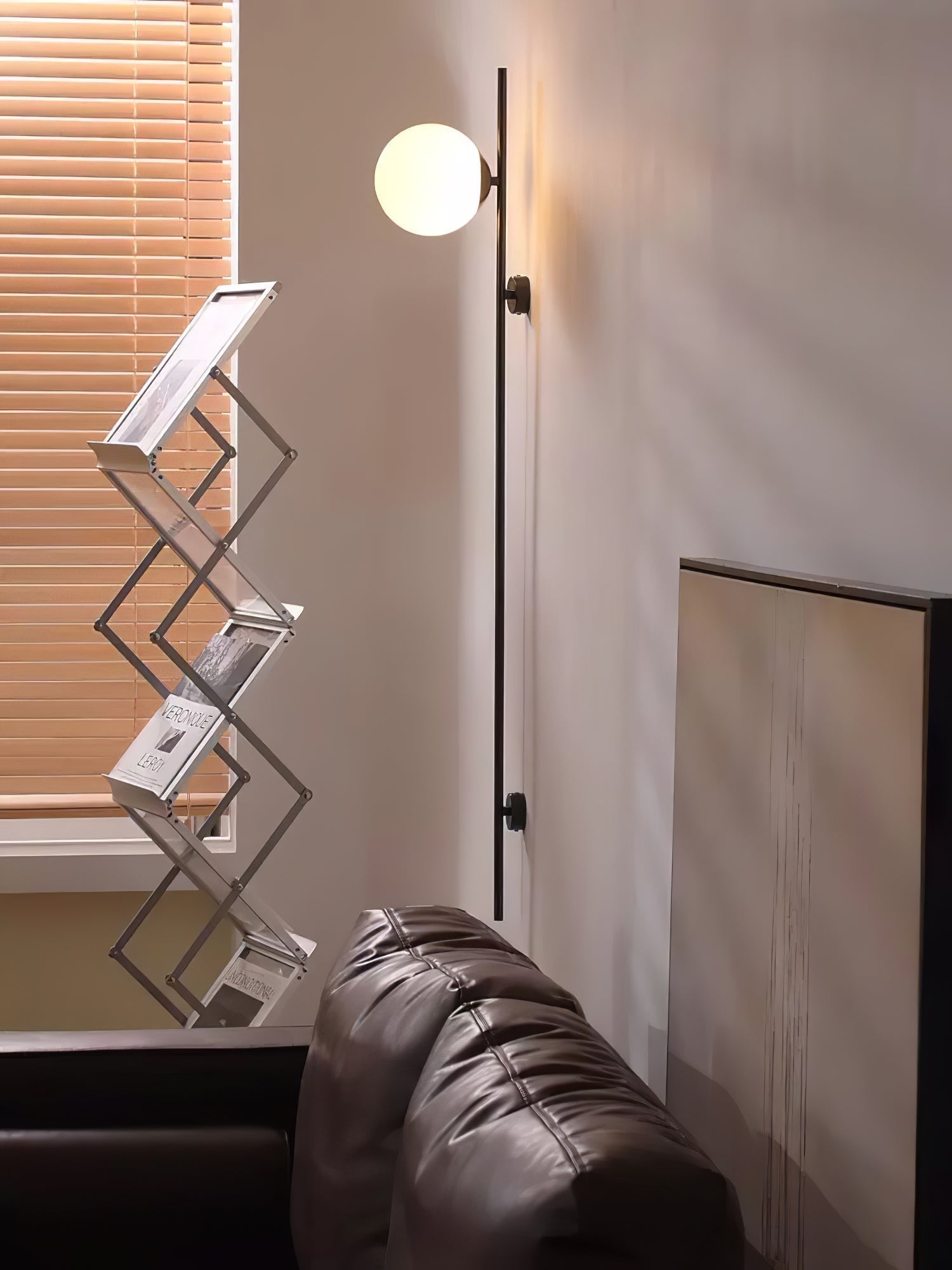 Modern Vertical Glass Sconce Wall Light Fixture for Hallway and Bedroom