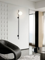 Modern Vertical Glass Sconce Wall Light Fixture for Hallway and Bedroom
